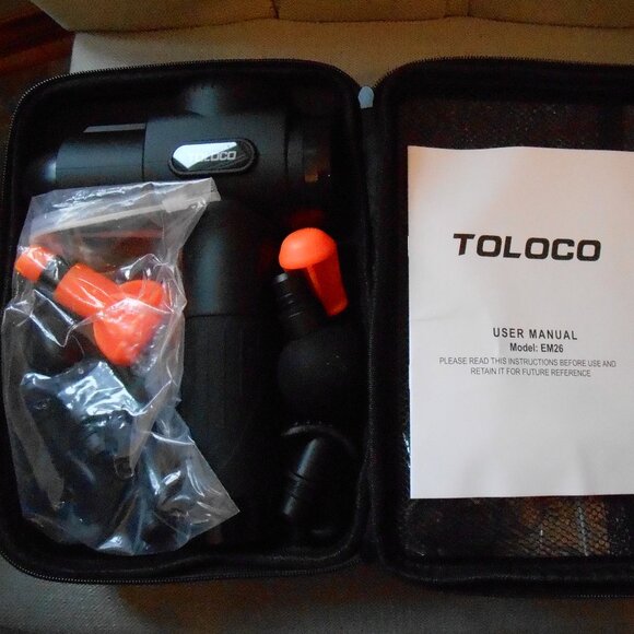 TOLOCO Massage Gun, Deep Tissue Back Massage for Athletes Pain Relief EM26-NEW - Picture 2 of 3